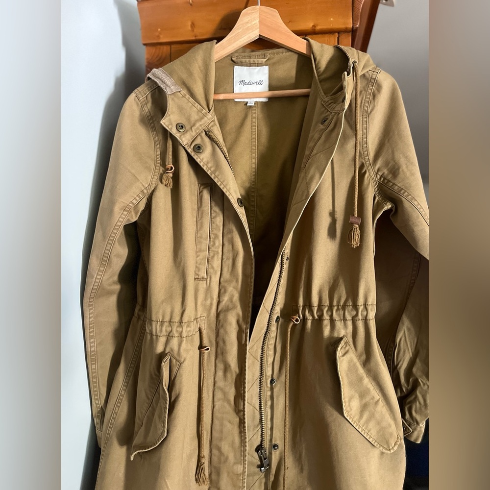 Madewell Khaki Hooded Jacket